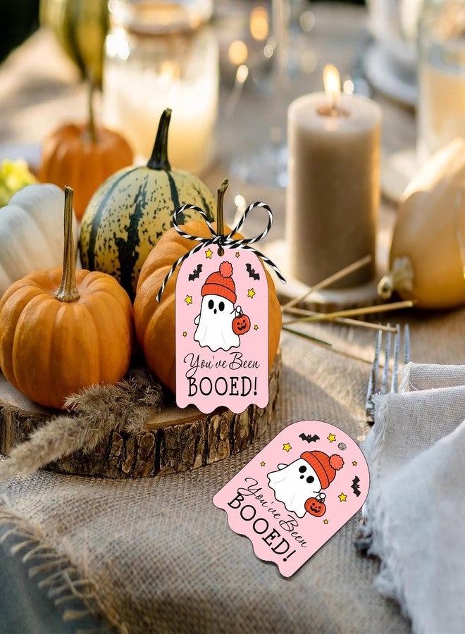 TI-EDC Friendsgiving Tags with String-You've Been Booed Gift Tags, 80 Pcs Boo Bags Hanging Candy Bag Wrap Tag, Happy Halloween Tag for Goodie Bags,Fall Gifts for Women - Image 5
